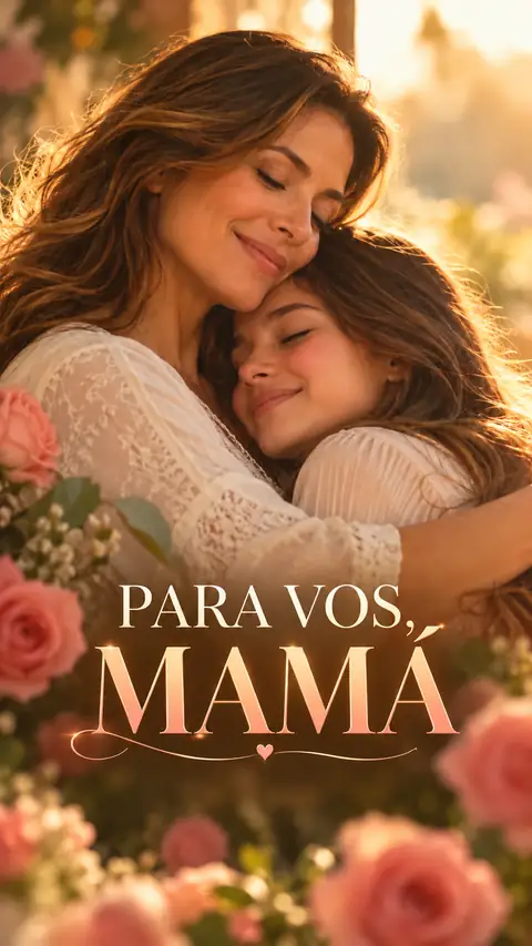 Para vos, mamá — madre e hija abrazadas, portada del primer especial temático de ALFO Radio